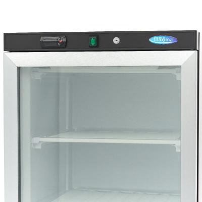 MAXIMA 09405021 | Mraznička - 400 l - černá - se skleněnými dveřmi