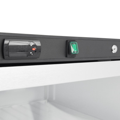 Maxima Mrazící skříň - 600 l - černá - se skleněnými dveřmi |  09405033