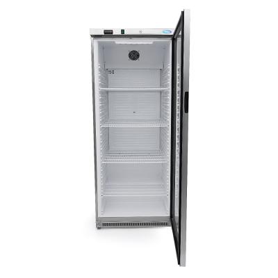 Lednice - 600 l - nerezová ocel - se skleněnými dveřmi | MAXIMA 09405034