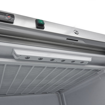 Maxima Mrazící skříň - 600 l - nerezová ocel - se skleněnými dveřmi |  09405035