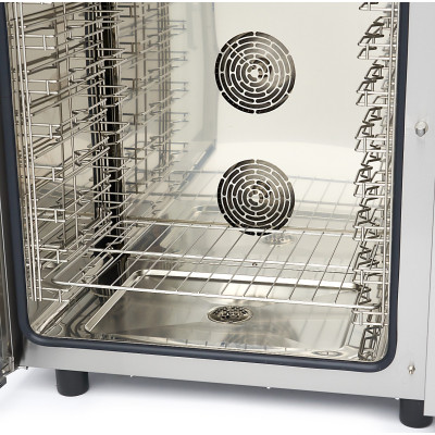 Maxima Kombinovaná parní Trouba - vhodná pro 10 Zásobníky (1/1 GN / 60 x 40 cm) - Analogová - 400V |  08500207