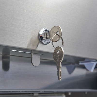 Maxima Lednice - 600 l - 3 nastavitelné police (2/1 GN) - nerezová ocel - se skleněnými dveřmi |  09400001