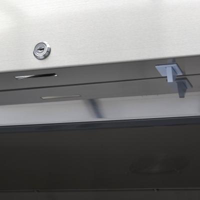 Lednice - 1200 l - 6 nastavitelné police (2/1 GN) - nerezová ocel - se skleněnými dveřmi | MAXIMA 09400011