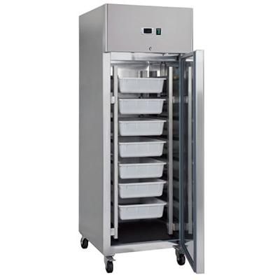 MAXIMA 09400002 | Chladnička na ryby - 600 l - 7 nádob (60 x 40 cm) - na kolečkách - nerezová ocel