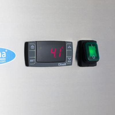 MAXIMA 09400002 | Chladnička na ryby - 600 l - 7 nádob (60 x 40 cm) - na kolečkách - nerezová ocel