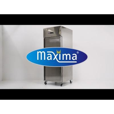 Lednice - 700 l - 3 nastavitelných polic (2/1 GN) - na kolečkách - nerezová ocel | MAXIMA 09400030