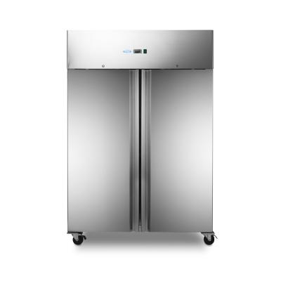 Lednice - 1400 l - 6 nastavitelných polic (2/1 GN) - na kolečkách - nerezová ocel | MAXIMA 09400020