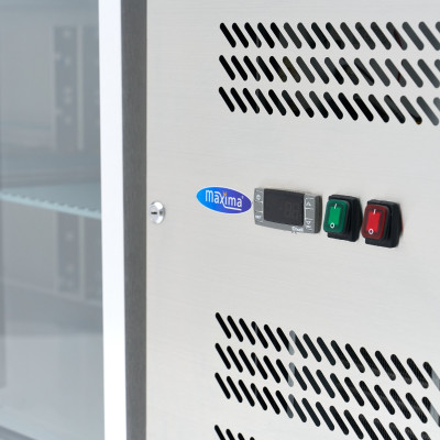 Maxima Pultový CHLADÍCÍ STŮL - 223 cm - 4 skleněné dveře |  09400409