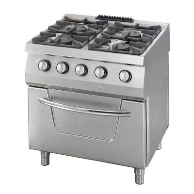 MAXIMA 09396113 | Heavy Duty sporák – 4 hořáky – dvojitá jednotka – hloubka 70 cm – 37 kW – plyn včetně trouby