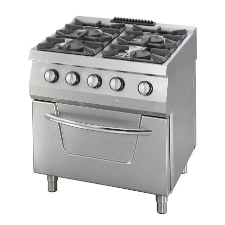 Maxima Heavy Duty sporák - 4 hořáky - dvojitá jednotka - hloubka 70 cm - 37 kW - plyn včetně trouby |  09396113