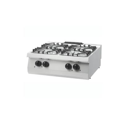MAXIMA 09396118 | Heavy Duty sporák – 4 hořáky – dvojitá jednotka – hloubka 70 cm – 27 kW – plyn