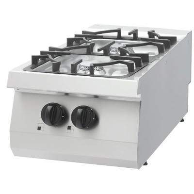 Heavy Duty sporák – 2 hořáky – samostatná jednotka – hloubka 70 cm – 13,5 kW – plyn | MAXIMA 09396116