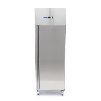 Lednice 400 l - 3 nastavitelných polic - nerezová ocel - na kolečkách | MAXIMA 09400131