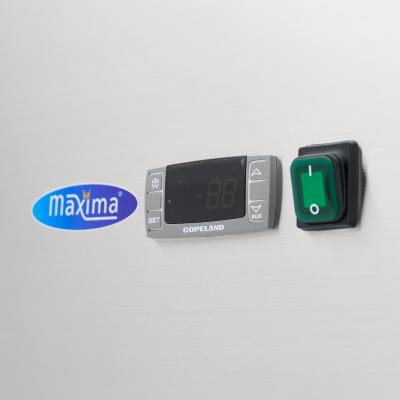 Lednice 400 l - 3 nastavitelných polic - nerezová ocel - na kolečkách | MAXIMA 09400131