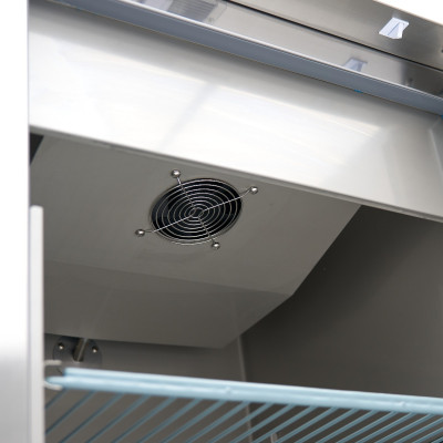 Maxima Lednice 400 l - 3 nastavitelných polic - nerezová ocel - na kolečkách |  09400131