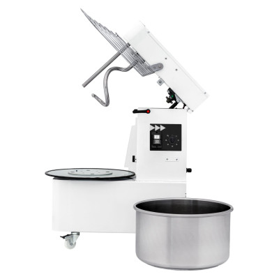 Spirálový mixér s vyvýšenou mísou a odnímatelnou mísou, 22 l, Prismafood, 56 kg/h, 22L, 400V/750W, 390x670x(H)735mm | 1I053035