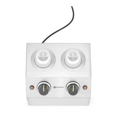 Ohřívač omáček dvojitý, HENDI, 1,3L, 220-240V/400W, 270x223x(H)282mm | 201725
