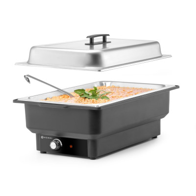 Chafing dish elektrický Tellano, HENDI, Kitchen Line, GN 1/1, 9L, 220-240V/900W, 575x349x(H)278mm | 204825
