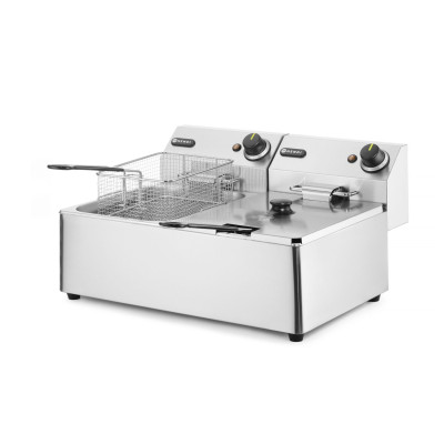Fritéza Kitchen Line - 2x 6L, HENDI, Kitchen Line, 12L, 230V/6600W, 550x430x(H)305mm | 205853