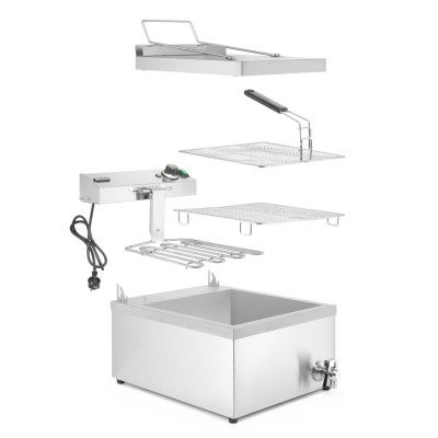 Fritéza na koblihy, obj. 12 l, HENDI, 12L, 230V/3500W, 630x860x(H)438mm | 205914