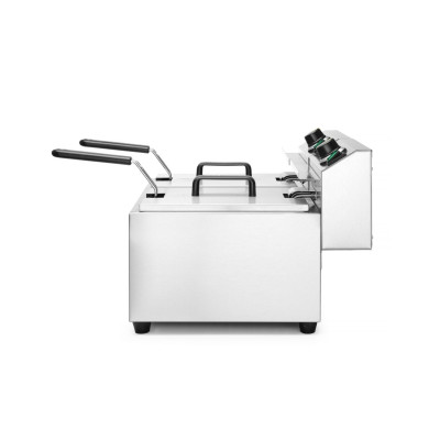 Ruční fritéza, 2 × 8 l, HENDI, Profi Line, 16L, 230V/7000W, 605x460x(H)369mm | 207307