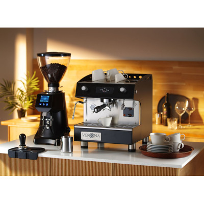 Kávovar Romeo Easy 1 pákový, poloautomatický, černý, HENDI, 230V/1800W, 375x530x(H)485mm | 207598