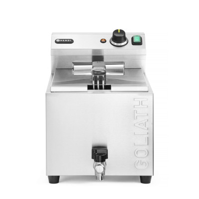 Fritéza XL s vypouštěcím kohoutem HENDI GOLIATH, HENDI, 10L, 400V/10200W, 300x585x(H)392mm | 209431