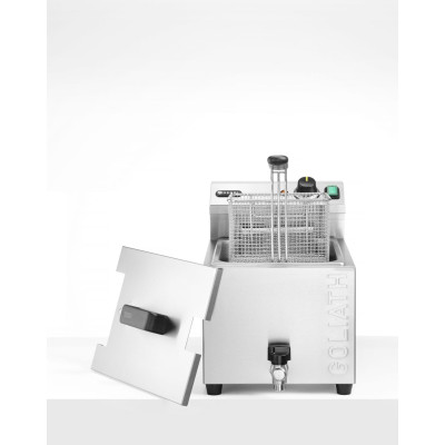 Fritéza XL s vypouštěcím kohoutem HENDI GOLIATH, HENDI, 10L, 400V/10200W, 300x585x(H)392mm | 209431