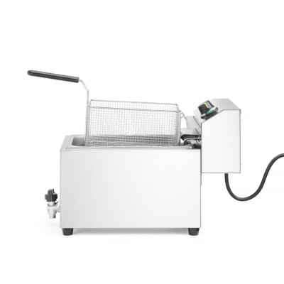 Fritéza XL s vypouštěcím kohoutem HENDI GOLIATH, HENDI, 10L, 400V/10200W, 300x585x(H)392mm | 209431