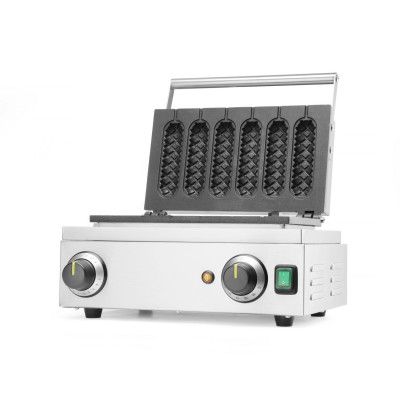 Vaflovač na kukuřičné psíky, HENDI, 230V/1550W, 390x378x(H)229mm | 212189