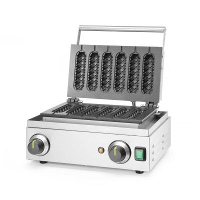 Vaflovač na kukuřičné psíky, HENDI, 230V/1550W, 390x378x(H)229mm | 212189