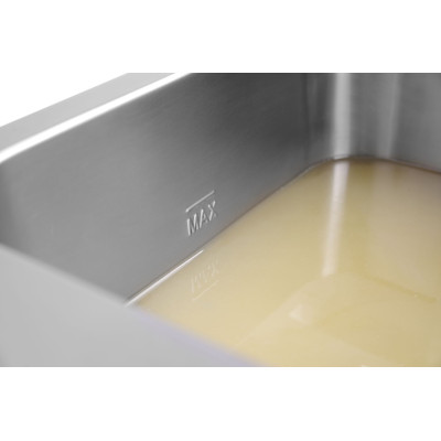 Fritéza indukční s výpustí, obj. 8 l, HENDI, 8L, Světle šedá, 230V/3500W, 288x619x(H)408mm | 215012