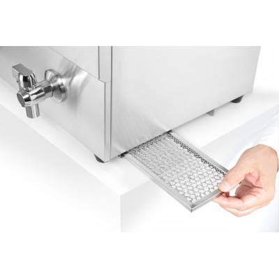 Indukční fritéza s výpustí - 2 x 8 l, HENDI, Profi Line, 16L, 230V/7000W, 577x609x(H)410mm | 215029