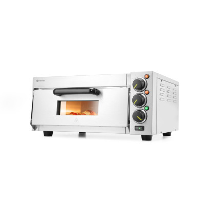 Jednokomorová pec na pizzu 2000 W, HENDI, Stříbrná, 230V/2000W, 580x560x(H)275mm | 220290