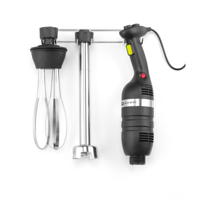 Sada: Tyčový mixér 350 s regulací rychlosti + šlehací metla + nástěnný stojan, HENDI, Kitchen Line, Černá, 230V/350W, 110x324x