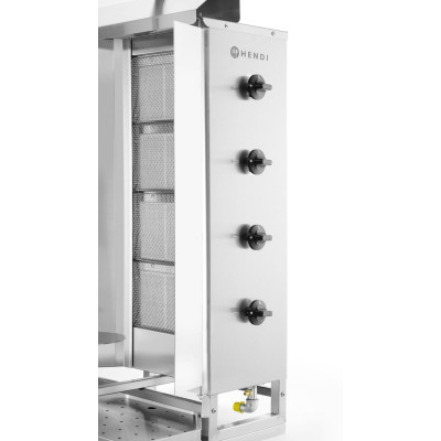 Plynový kebab gril, HENDI, Profi Line, 230V/16W, 13kW, 735x745x(H)1110mm | 226001