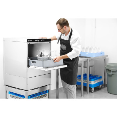 Myčka na sklo 40x40 - elektronické ovládání, HENDI, 230V/2800W, 470x510x(H)710mm | 230268