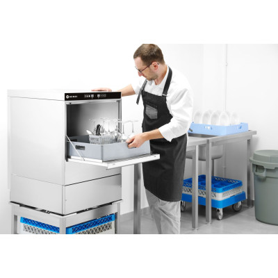 Myčka na nádobí 50x50 - elektronicky řízená, HENDI, 400V/6600W, 570x600x(H)830mm | 231753