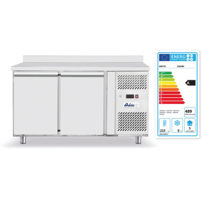 Dvoudveřový chladicí stůl s postranními jednotkami, Arktic, Profi Line, GN 1/1, 230V/250W, 1360x700x(H)879mm | 232040