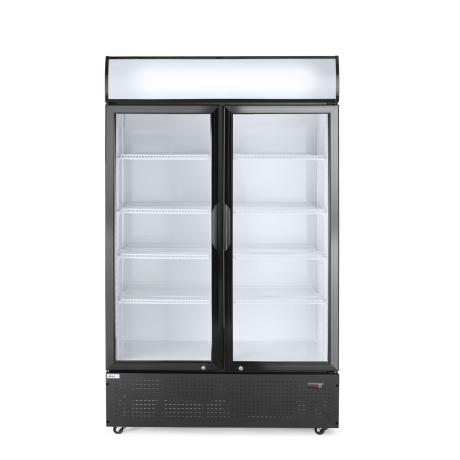 Barová chladnička s podsvíceným panelem, dvoudveřová, Arktic, 512L, Černá, 220-240V/510W, 1120x585x(H)1900mm | 233795