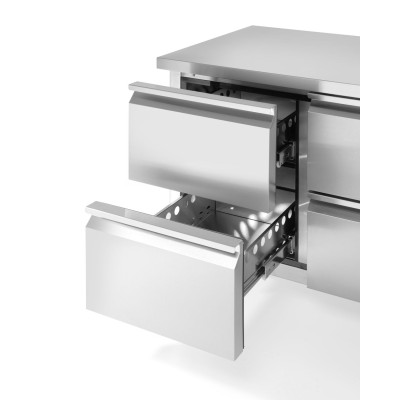 Chladicí stůl se 4 zásuvkami a postranními skříňkami, Arktic, Profi Line, 230V/250W, 1360x700x(H)858mm | 233764