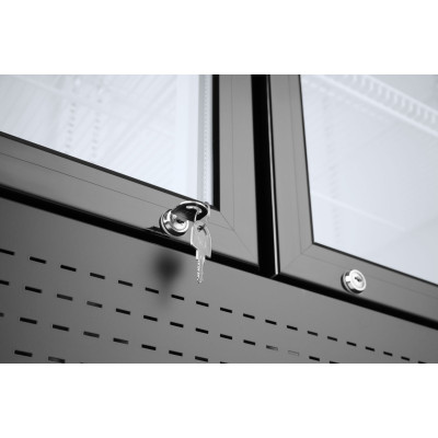 Barová chladnička s podsvíceným panelem, dvoudveřová, Arktic, 512L, Černá, 220-240V/510W, 1120x585x(H)1900mm | 233795