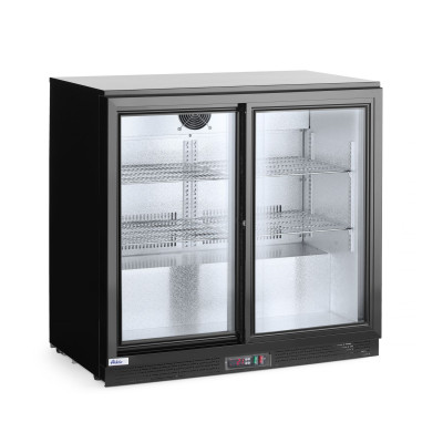 Zadní barová chladnička s dvojitými posuvnými dveřmi, Arktic, 158L, Černá, 220-240V/160W, 900x520x(H)865mm | 233917