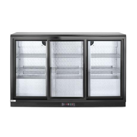 Barová chladnička s trojitými posuvnými dveřmi, Arktic, 254L, Černá, 220-240V/160W, 1350x520x(H)865mm | 235836