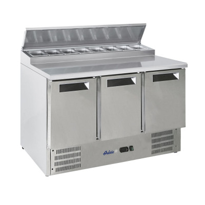 Třídveřový chladicí stůl s nástavcem, Arktic, 1365x695x(H)955mm | 236239