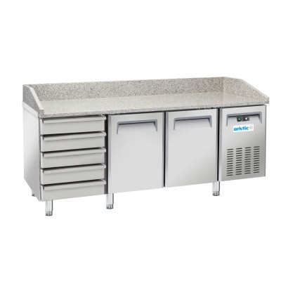 Pizza cooling counter, Arktic, 362L, Stříbrná, 220-240V/210W, 2025x800x(H)1040mm | 236802