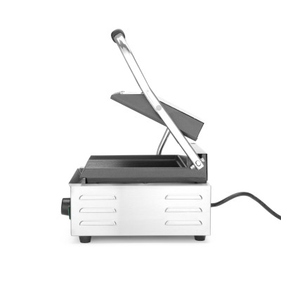 Kontaktní gril - single verze, HENDI, horní i spodní část vroubkovaná, 230V/1800W, 310x375x(H)216mm | 263501