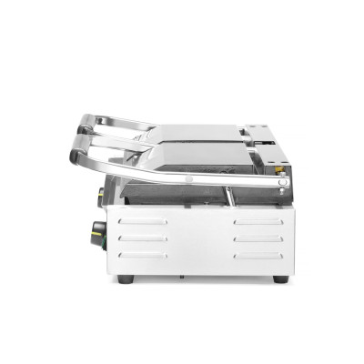 Kontaktní gril - double verze, HENDI, vroubkovaná horní, hladká spodní část, 230V/3600W, 570x375x(H)216mm | 263808