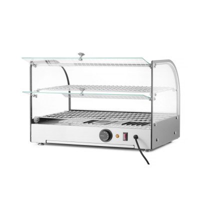 Vitrína ohřívací nastavitelná, HENDI, dvě patra, Černá, 220-240V/800W, 554x376x(H)376mm | 273999