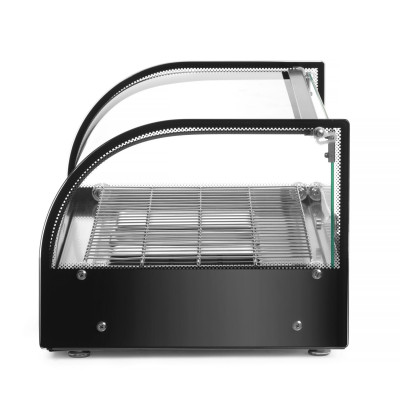 Vyhřívaný pultový displej, HENDI, jedno patro, Černá, 220-240V/800W, 554x376x(H)311mm | 273982